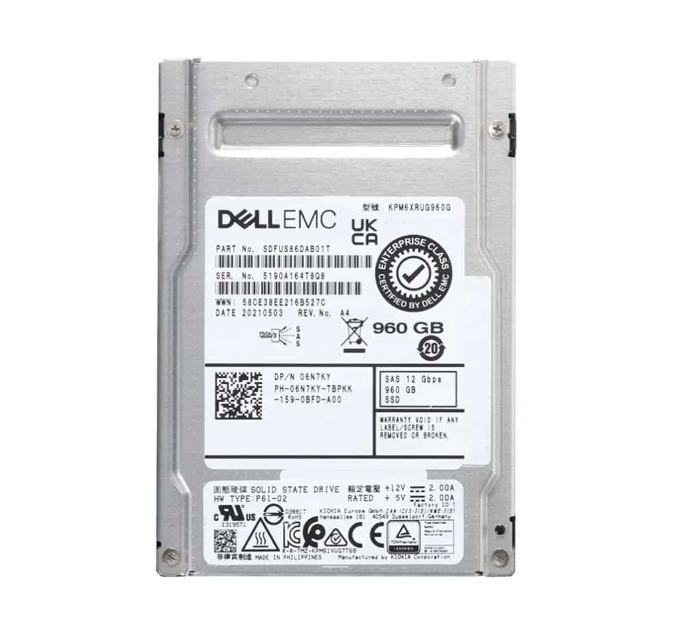 Dell 6N7KY 960GB 12Gb/s SAS Solid State Drive