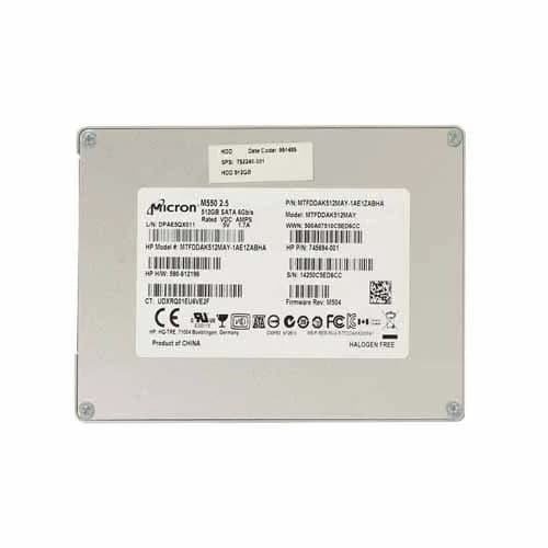 HPE 752240-001 512GB 6Gb/s SATA Solid State Drive
