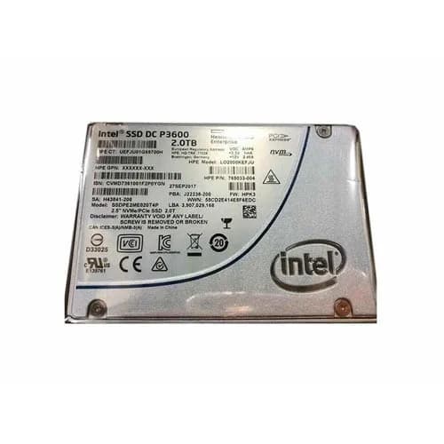 HPE 765033-004 2TB PCI Express NVMe x4 Solid State Drive