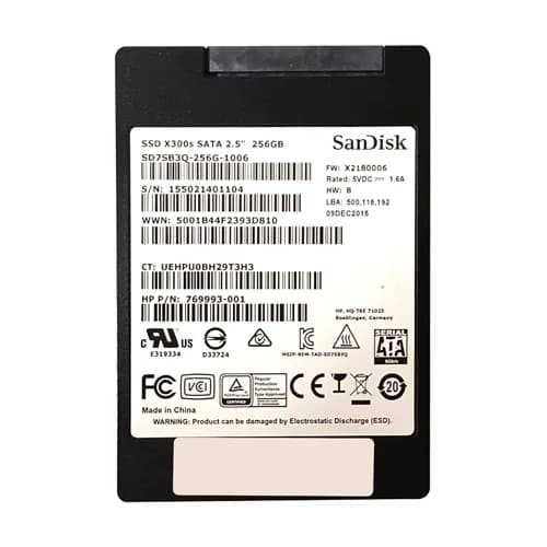 HPE 769993-001 256GB 6Gb/s SATA Solid State Drive
