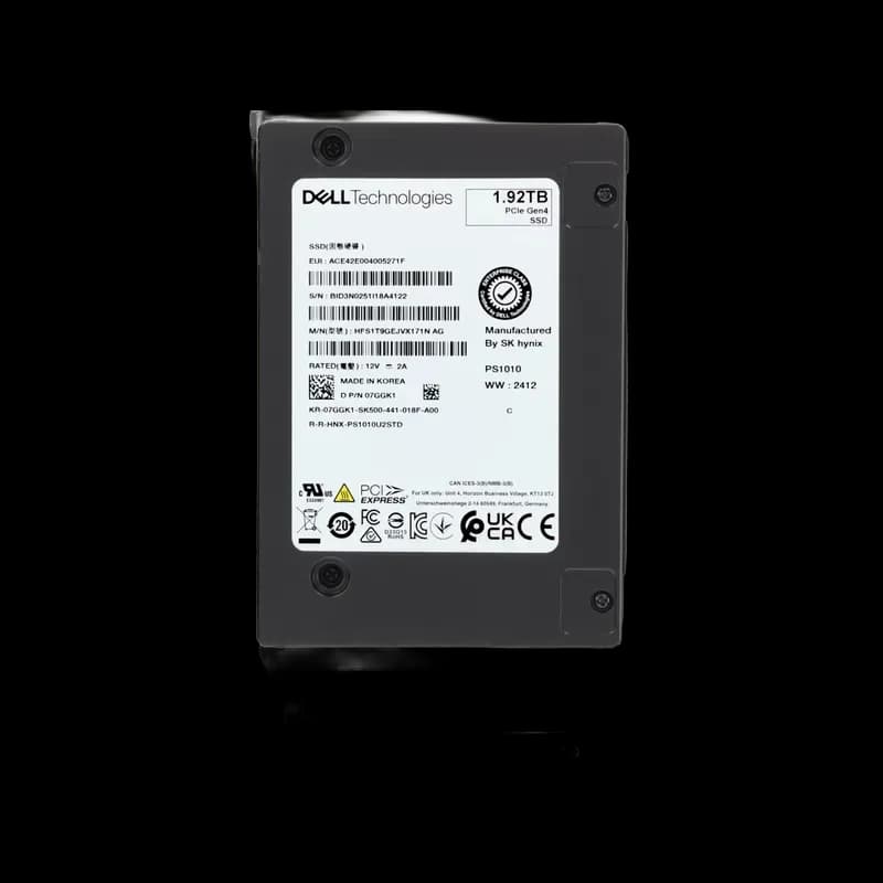 Dell 7GGK1 1.92TB PCI Express NVMe 4.0 Solid State Drive