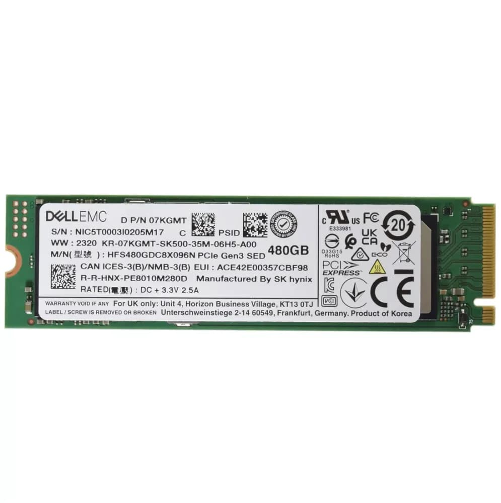 Dell 7KGMT 480GB PCI Express NVMe 3.0 Solid State Drive