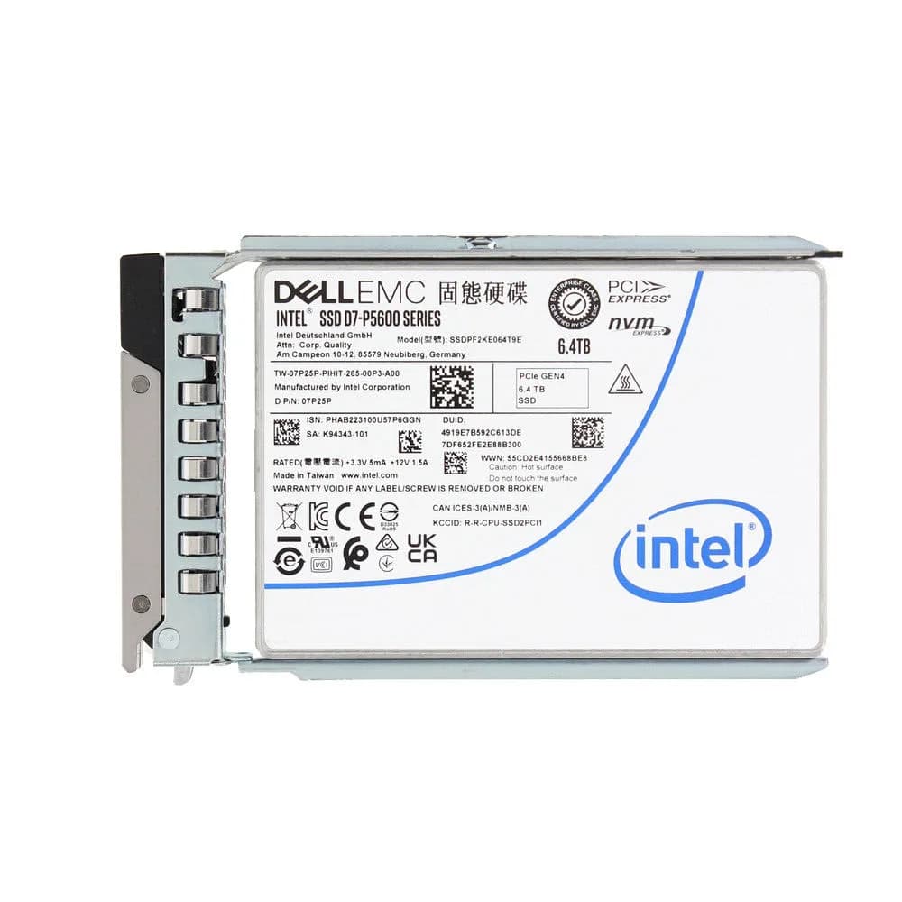 Dell 7P25P 6.4TB Solid State Drive