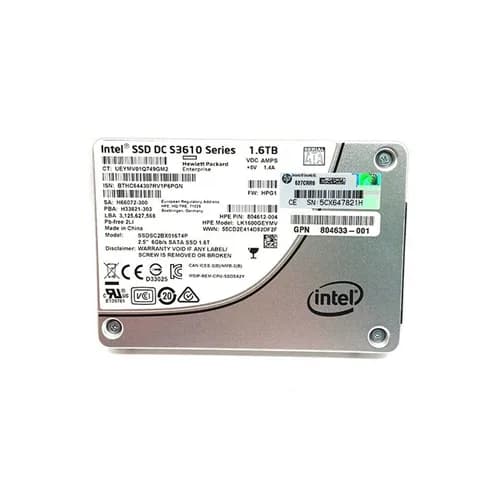 HPE 804633-001 1.6TB 6Gb/s SATA Solid State Drive