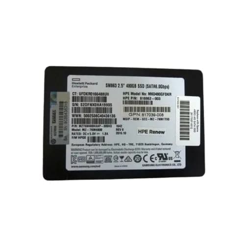 HPE 817107-001 480GB 6Gb/s SATA Solid State Drive