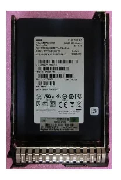 HPE 870667-003 960GB 6Gb/s SATA Solid State Drive