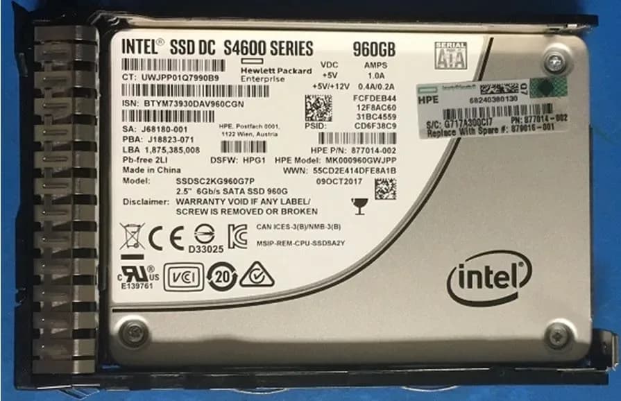 HPE 879016-001 960GB 6Gb/s SATA Solid State Drive