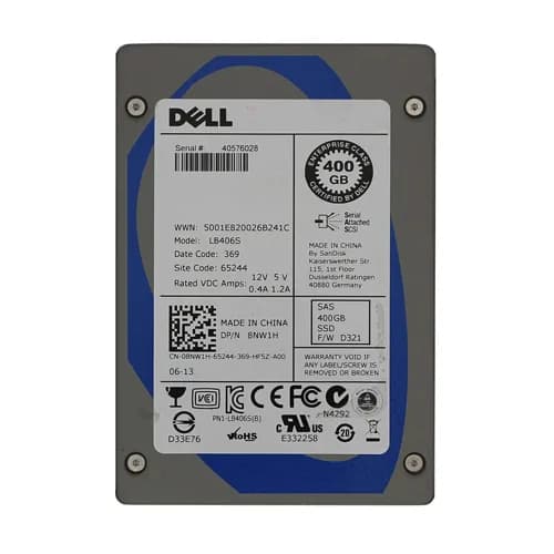 Dell 8NW1H 400GB 6Gb/s SAS Solid State Drive