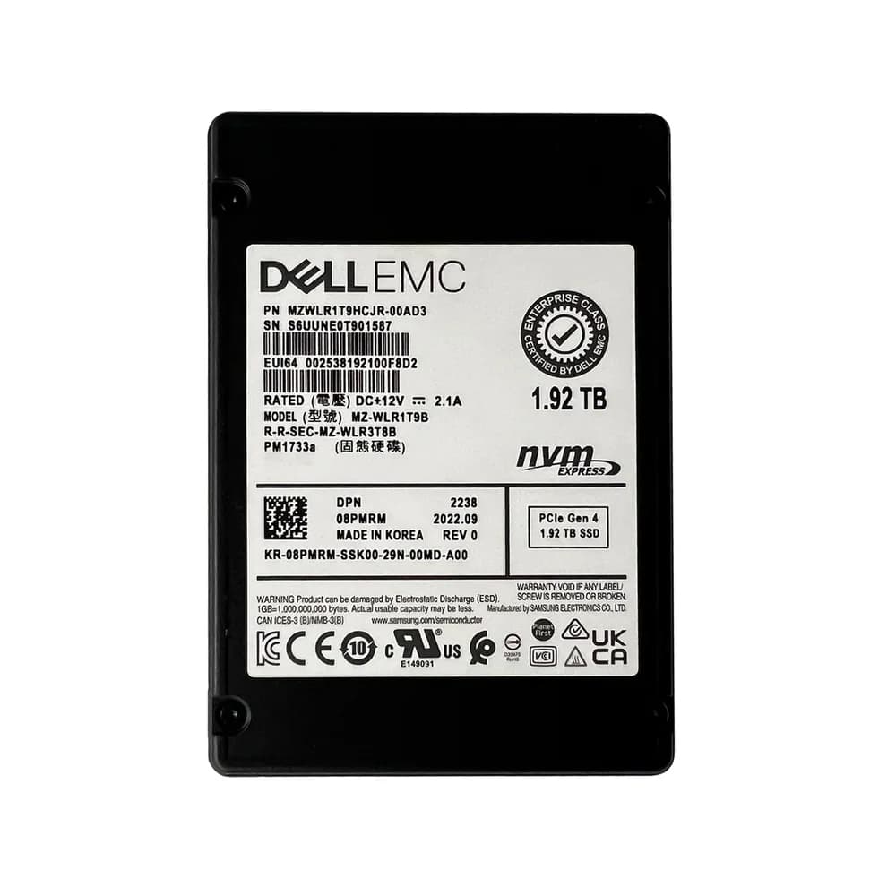 Dell 8PMRM 1.92TB PCI Express NVMe 4.0 x4 Solid State Drive