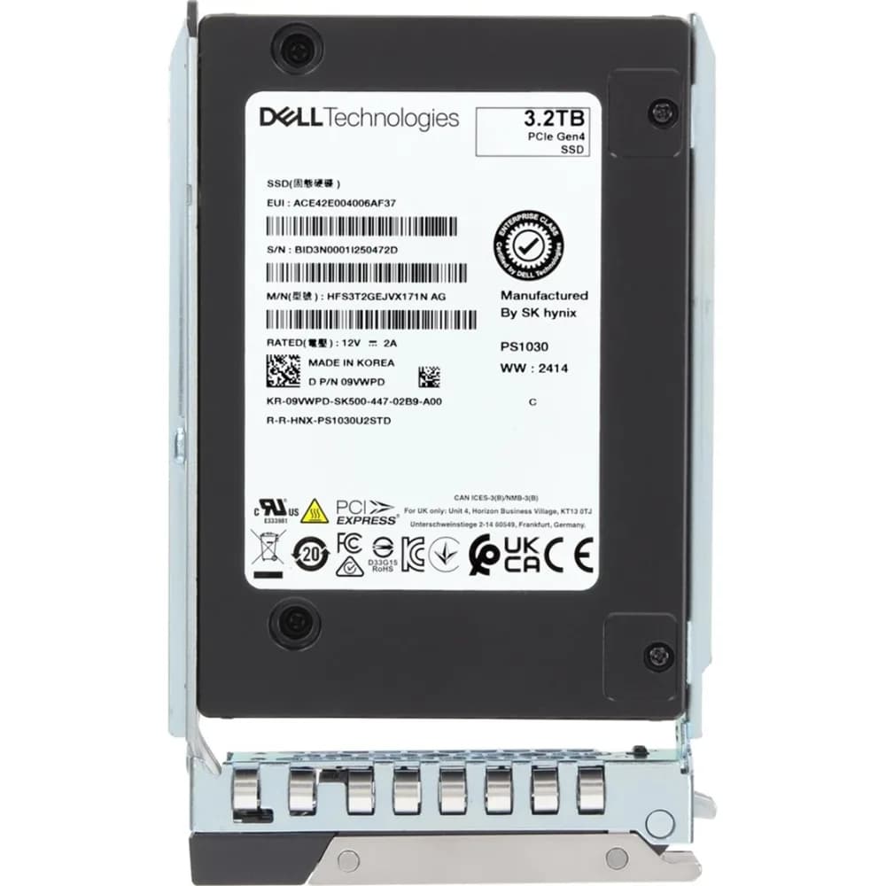 Dell 9VWPD 3.2TB PCI Express NVMe 4.0 Solid State Drive