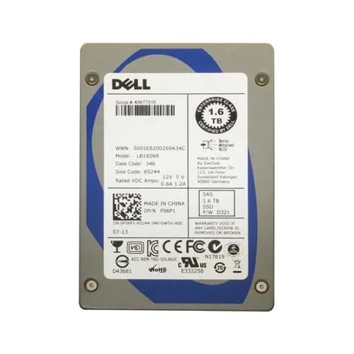 Dell F06P1 1.6TB 6Gb/s SAS Solid State Drive