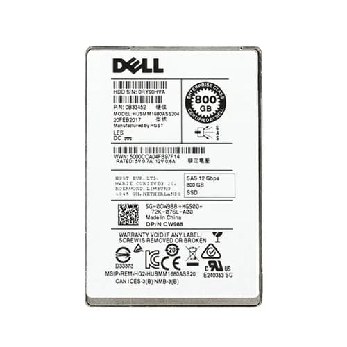 HGST HUSMM1680ASS204 800GB 12Gb/s SAS Solid State Drive