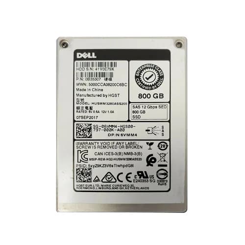 HGST HUSMM3280ASS205 800GB 12Gb/s SAS Solid State Drive
