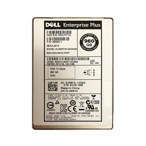 HGST HUSMR1610ASS200 1TB 12Gb/s SAS Solid State Drive