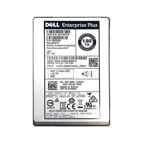 HGST HUSMR1619ASS205 1.92TB 12Gb/s SAS Solid State Drive