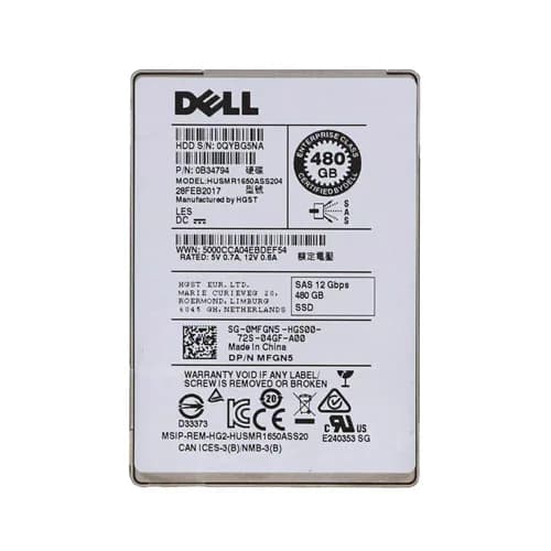 HGST HUSMR1650ASS204 500GB 12Gb/s SAS Solid State Drive