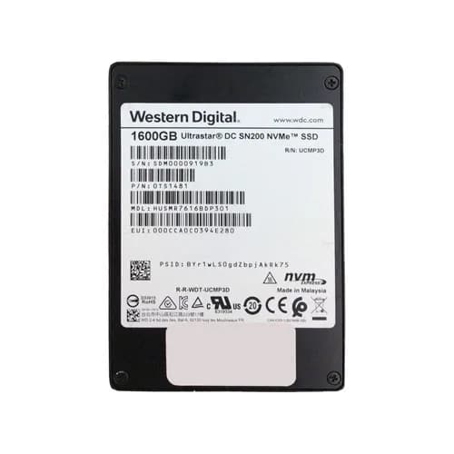 HGST HUSMR7616BDP301 1.6TB PCI Express NVMe 3.0 Solid State Drive