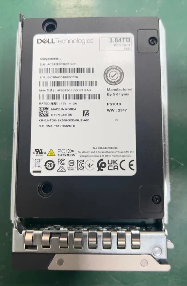 Dell J4TDK 3.84TB PCI Express NVMe 4.0 x4 Solid State Drive