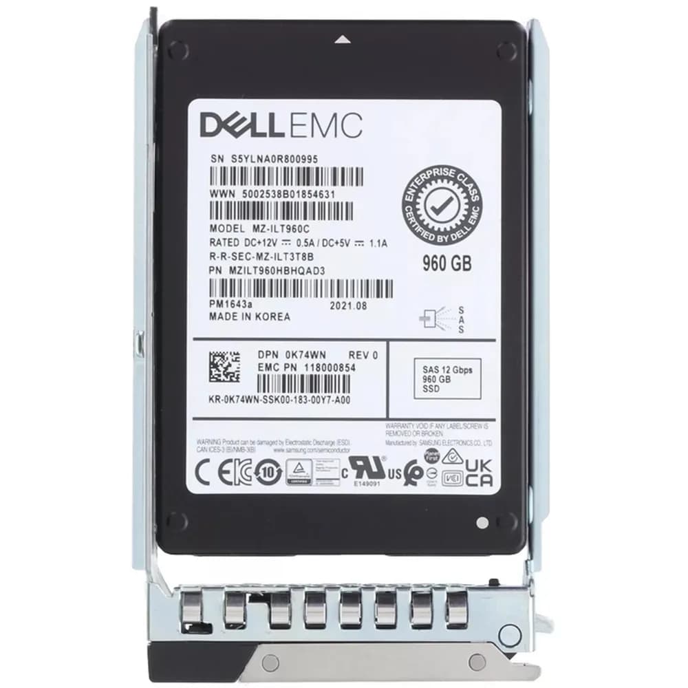 Dell K74WN 960GB 12Gb/s SAS Solid State Drive