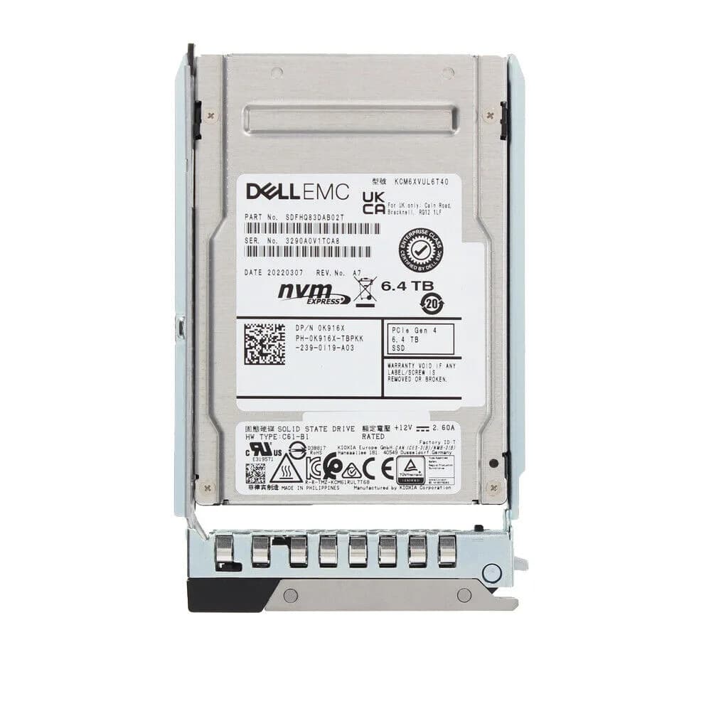 Dell K916X 6.4TB PCI Express NVMe 4.0 Solid State Drive