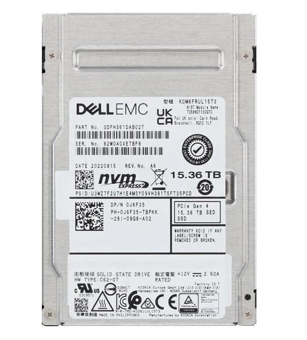 Kioxia KCM6FRUL15T3 15.3TB PCI Express NVMe 4.0 x4 Solid State Drive