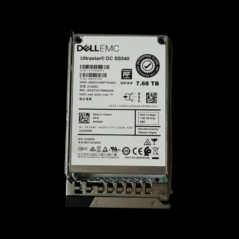 Dell KD9W7 7.68TB 12Gb/s SAS Solid State Drive