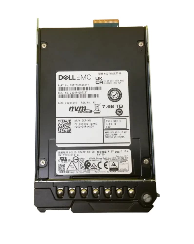 Dell KP4HG 7.68TB PCI Express NVMe 5.0 x4 Solid State Drive