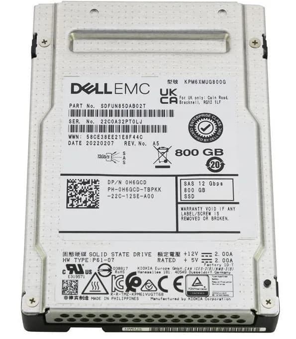 Kioxia KPM6XMUG800G 800GB 12Gb/s SAS Solid State Drive