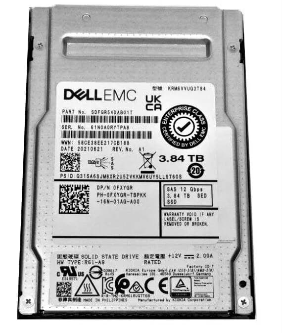 Kioxia KRM6VVUG3T84 3.84TB 12Gb/s SAS Solid State Drive