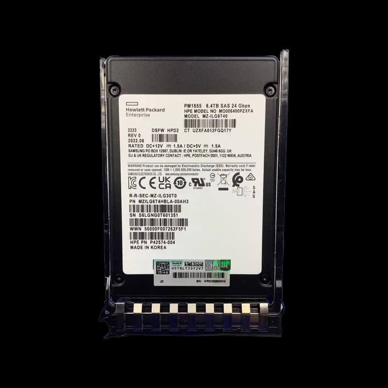 HPE MO006400PZXFA 6.4TB 24Gb/s SAS Solid State Drive