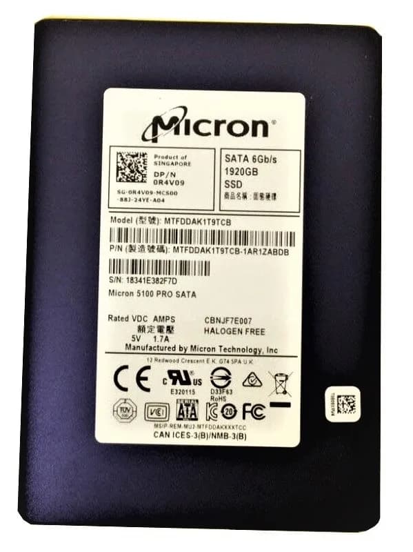 Micron MTFDDAK1T9TCB-1AR1ZABDB 1.92TB 6Gb/s SATA Solid State Drive