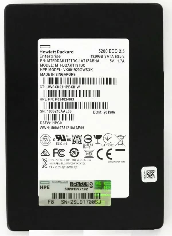Micron MTFDDAK1T9TDC-1AT1ZABYY 1.92TB 6Gb/s SATA Solid State Drive