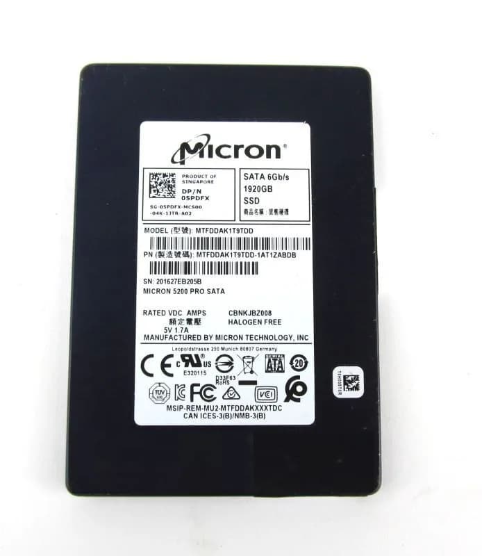 Micron MTFDDAK1T9TDD-1AT1ZABDB 1.92TB 6Gb/s SATA Solid State Drive