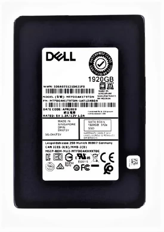 Micron MTFDDAK1T9TDN-1AT1ZABDA 1.92TB 6Gb/s SATA Solid State Drive