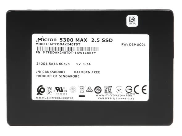 Micron MTFDDAK240TDT-1AW1ZABYY 240GB 6Gb/s SATA Solid State Drive