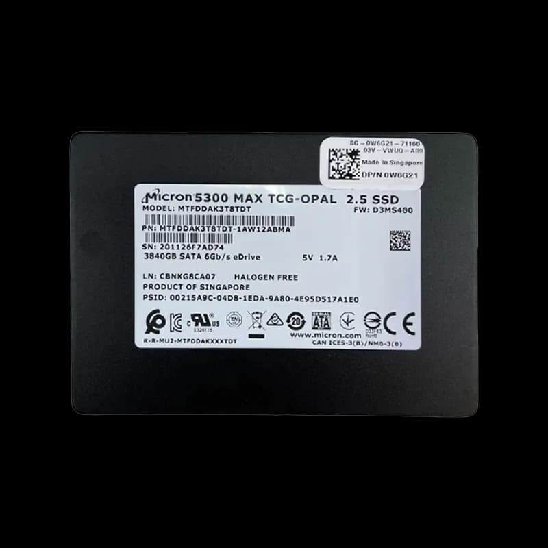 Micron MTFDDAK3T8TDT-1AW12ABMA 3.84TB 6Gb/s SATA Solid State Drive