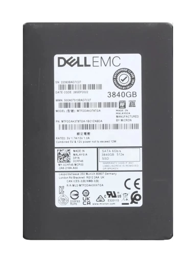 Micron MTFDDAK3T8TGA-1BC1ZABDA 3.84TB 6Gb/s SATA Solid State Drive