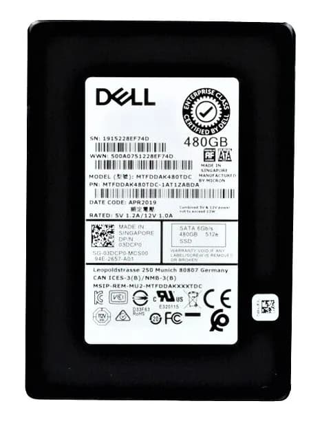 Micron MTFDDAK480TDC-1AT1ZABDA 480GB 6Gb/s SATA Solid State Drive