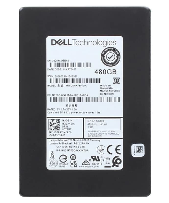 Micron MTFDDAK480TGA-1BC1ZABDA 480GB 6Gb/s SATA Solid State Drive