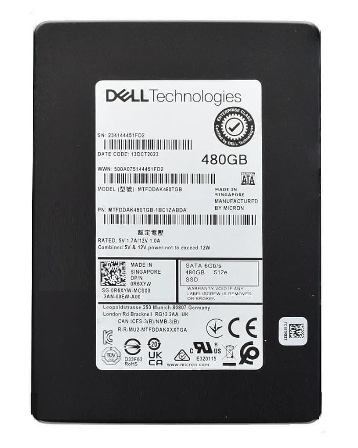 Micron MTFDDAK480TGB-1BC1ZABDA 480GB 6Gb/s SATA Solid State Drive