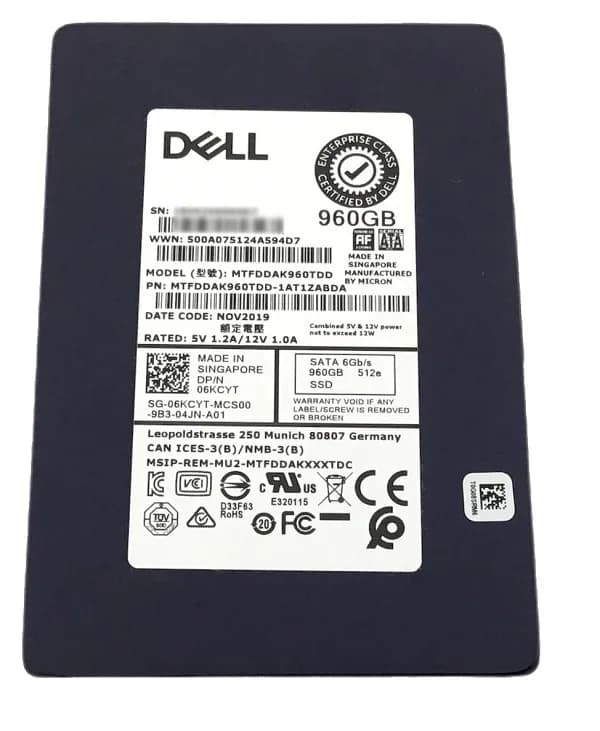 Micron MTFDDAK960TDD-1AT1ZABDA 960GB 6Gb/s SATA Solid State Drive