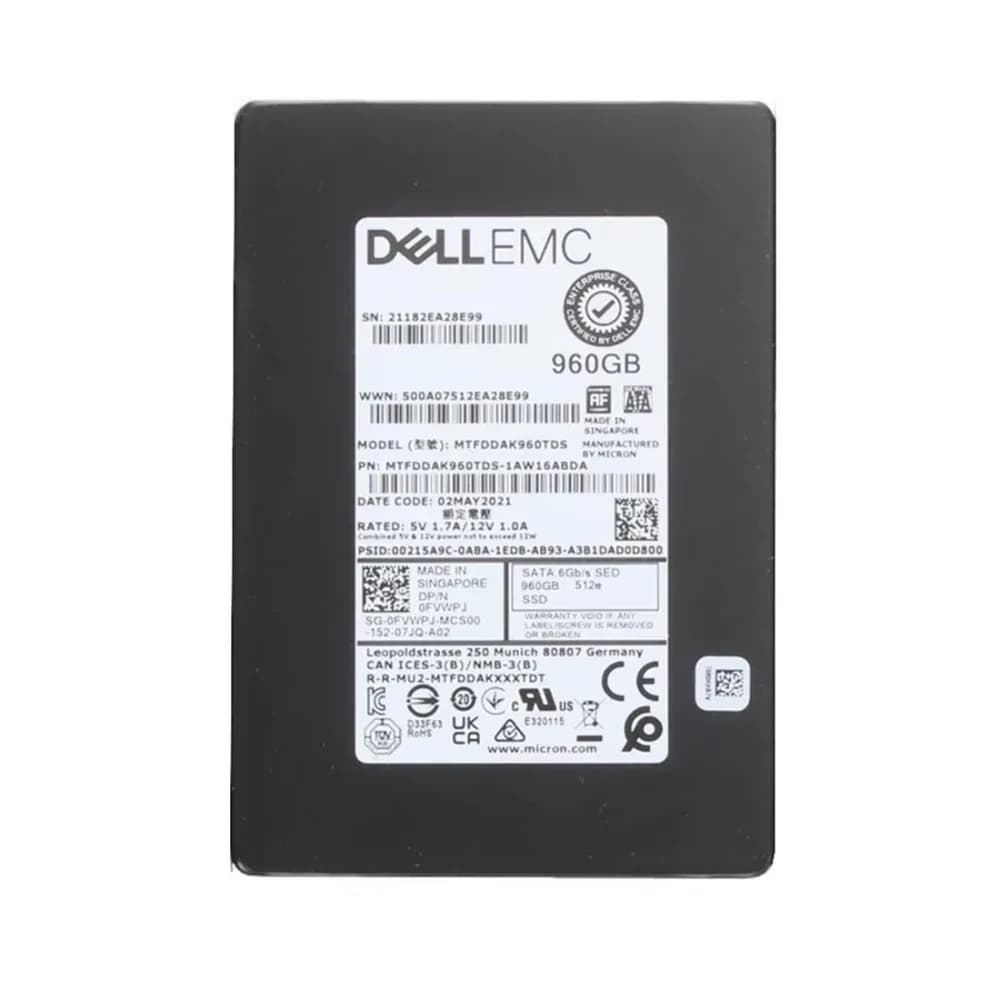Micron MTFDDAK960TDS-1AW16ABDA 960GB 6Gb/s SATA Solid State Drive