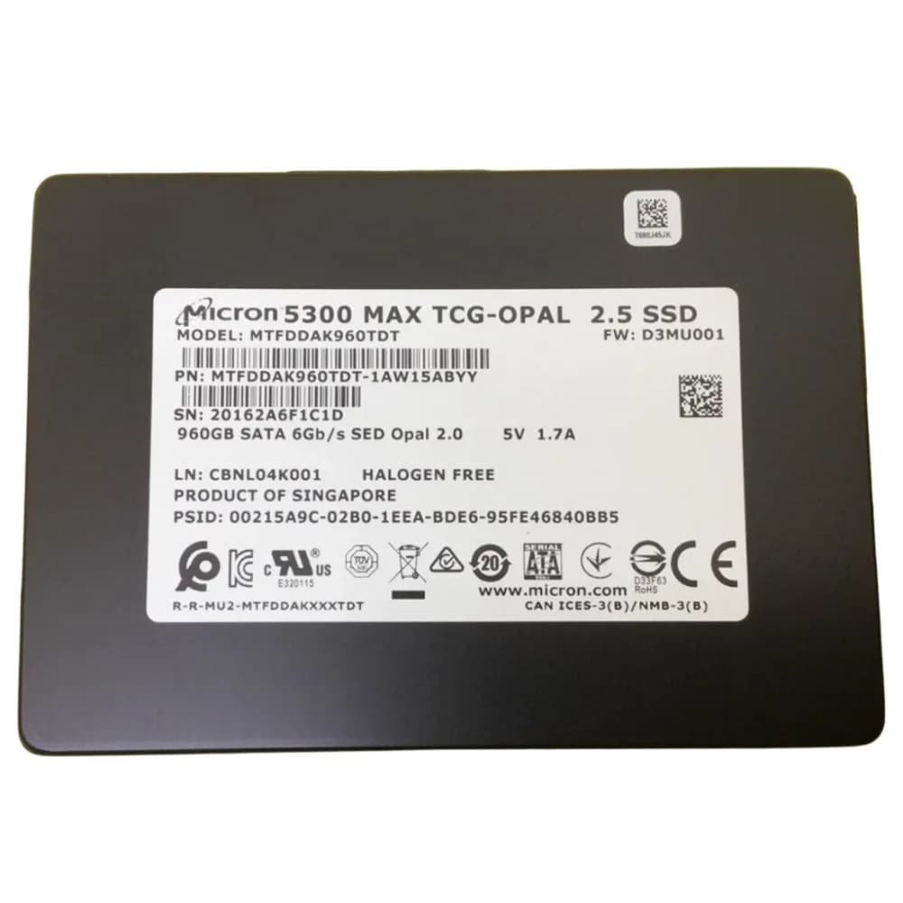 Micron MTFDDAK960TDT-1AW15ABYY 960GB 6Gb/s SATA Solid State Drive