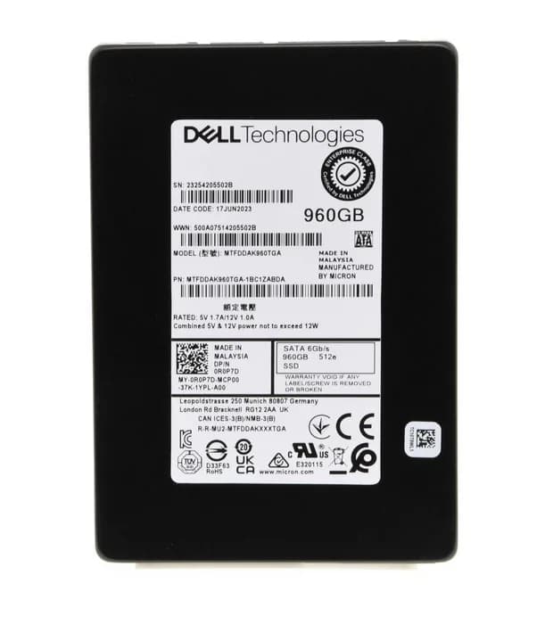 Micron MTFDDAK960TGA-1BC1ZABDA 960GB 6Gb/s SATA Solid State Drive