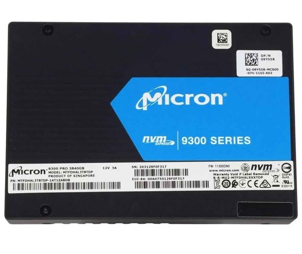 Micron MTFDHAL3T8TDP-1AT1ZABDB 3.84TB PCI Express NVMe 3.0 x4 Solid State Drive