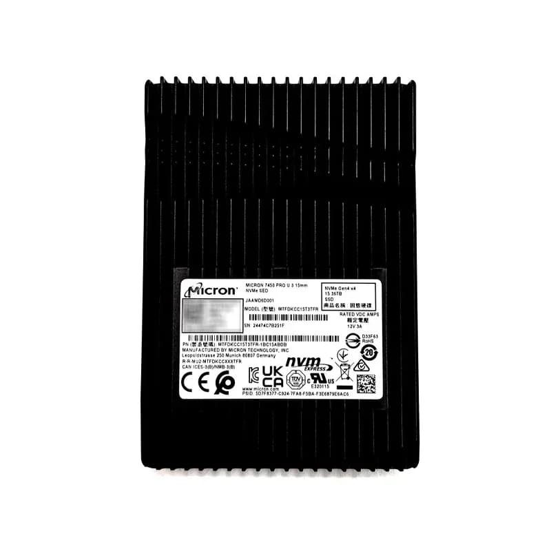Micron MTFDKCC15T3TFR-1BC15ABDB 15.36TB Solid State Drive