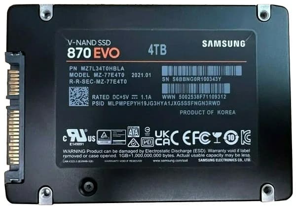 Samsung MZ-77E4T0 4TB 6Gb/s SATA Solid State Drive