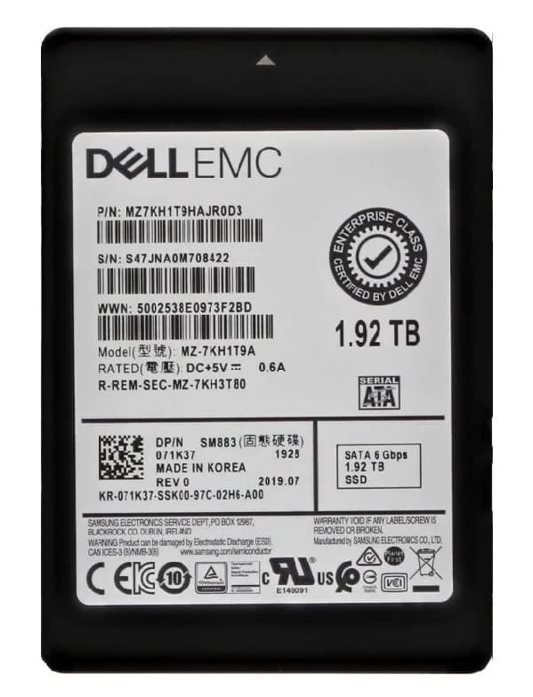 Samsung MZ-7KH1T9A 1.92TB 6Gb/s SATA Solid State Drive
