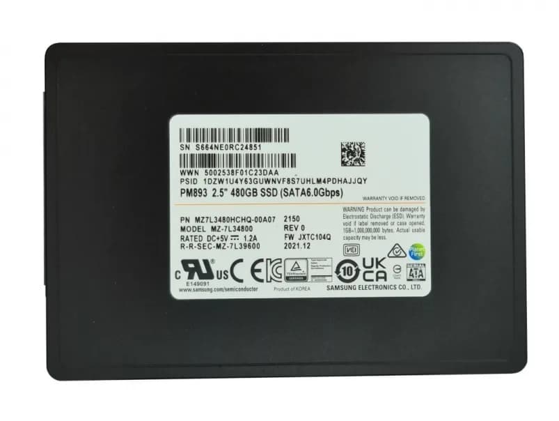 Samsung MZ-7L34800 480GB 6Gb/s SATA Solid State Drive