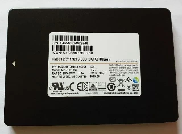 Samsung MZ-7LH1T90 1.92TB 6Gb/s SATA Solid State Drive